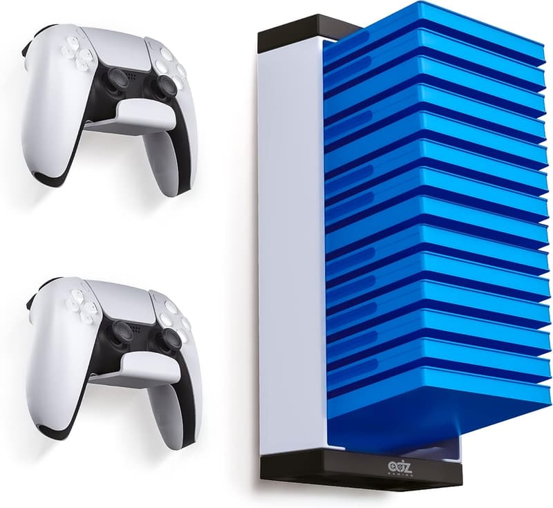 Wall-Mounted Video Game Organizer for PS5, PS4, Xbox Series X