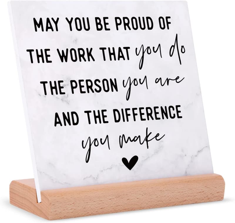 Employee Appreciation & Graduation Inspirational Desk Plaque