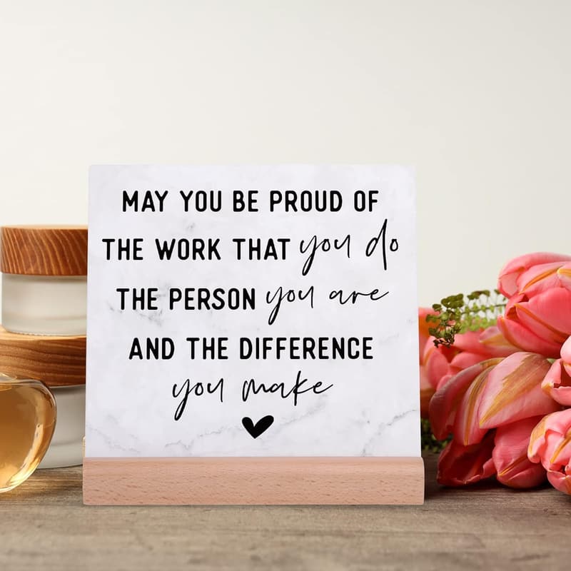 Employee Appreciation & Graduation Inspirational Desk Plaque