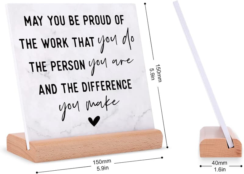 Employee Appreciation & Graduation Inspirational Desk Plaque