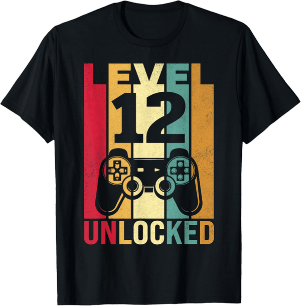 Funny Gamer T-Shirt for 12th Birthday Boy
