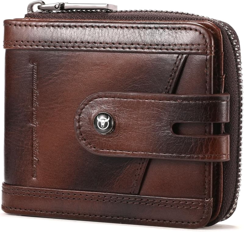 RFID Blocking Vintage Leather Wallet for Men with 14 Card Slots