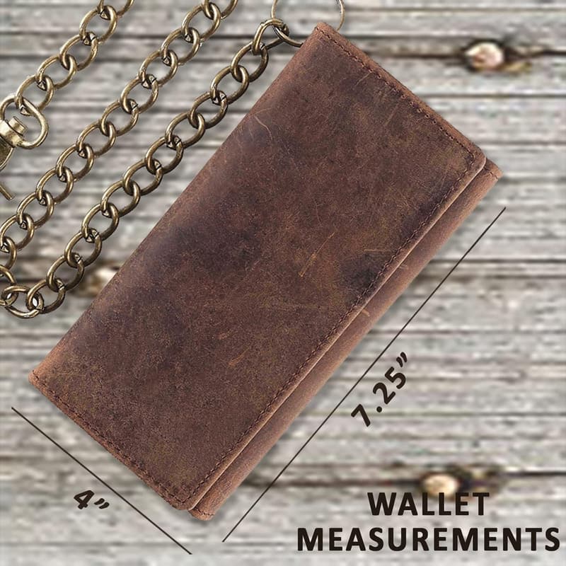 Vintage Cowhide Leather RFID Blocking Tri-fold Wallet for Men