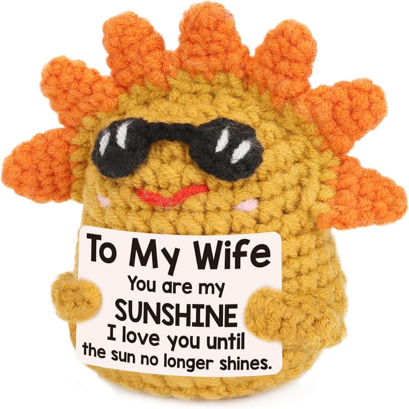 Wedding Anniversary Gift: Handmade Crochet Sunshine Stuffers for Wife