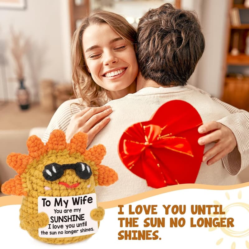 Wedding Anniversary Gift: Handmade Crochet Sunshine Stuffers for Wife
