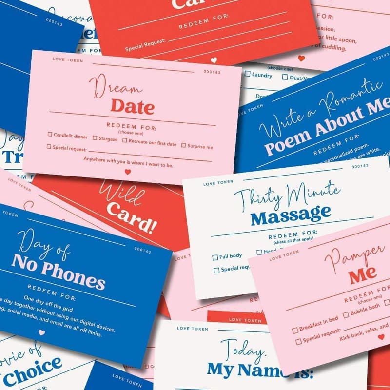 Romantic Love Coupons Book for Couples - Perfect for Anniversaries