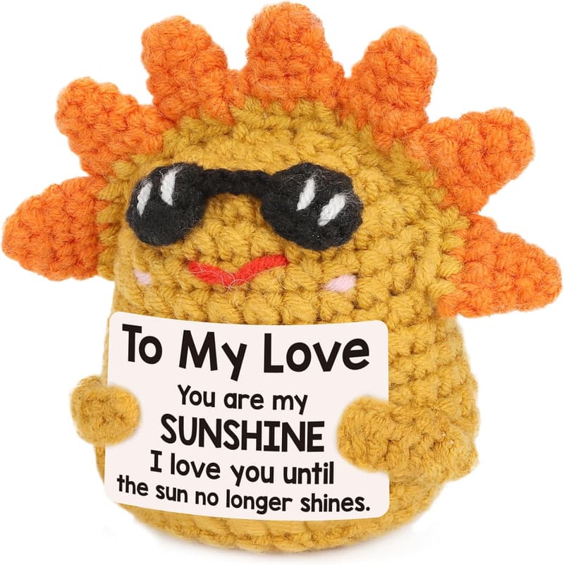 Romantic Handmade Crochet Sunshine Decor Gift for Couples