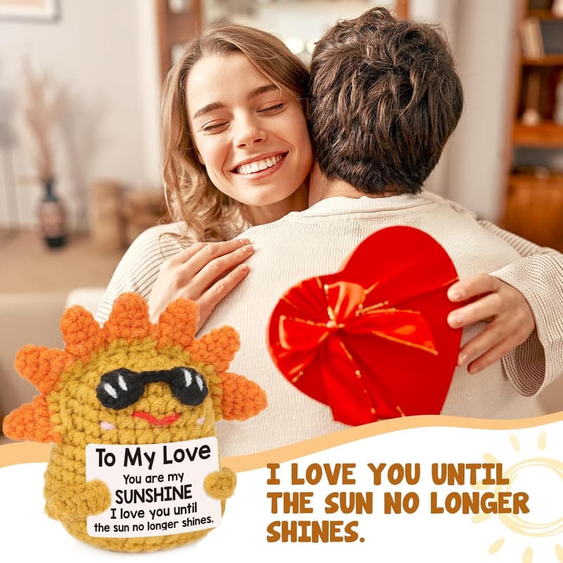 Romantic Handmade Crochet Sunshine Decor Gift for Couples
