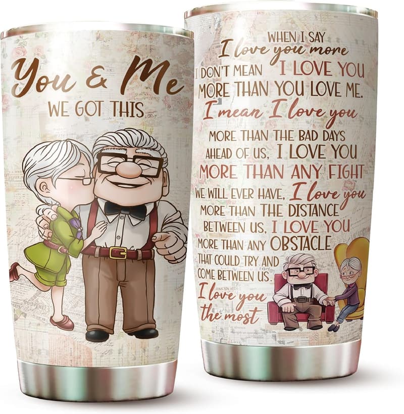 Valentine's Day Couple Tumbler - 20 Oz Stainless Steel