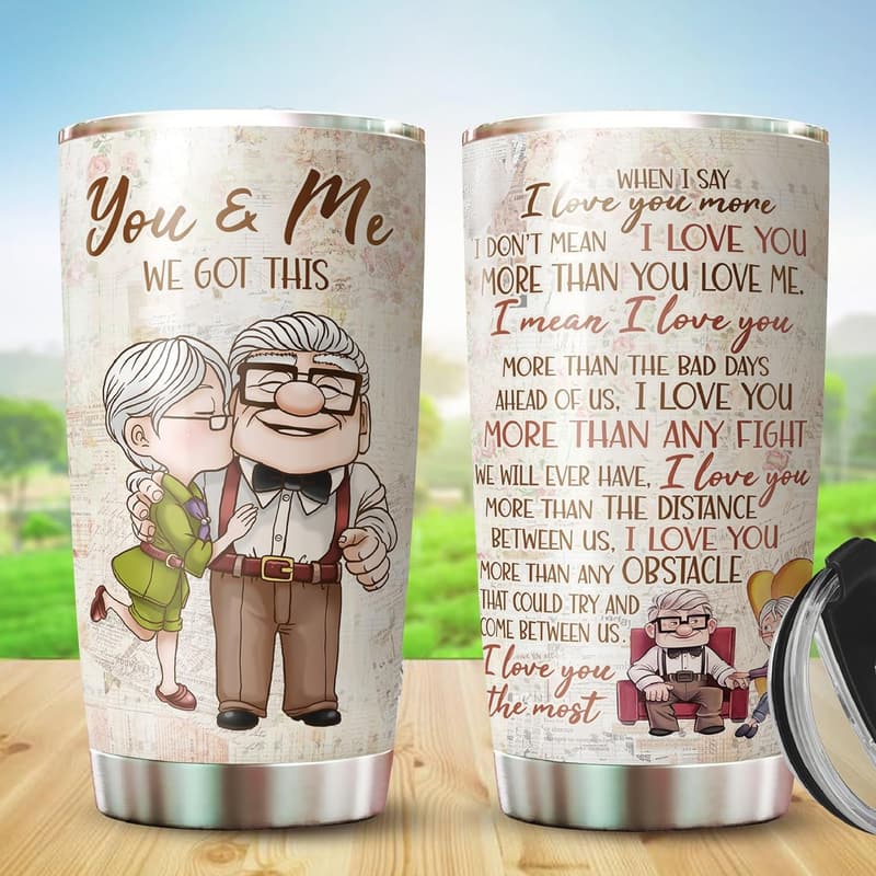 Valentine's Day Couple Tumbler - 20 Oz Stainless Steel