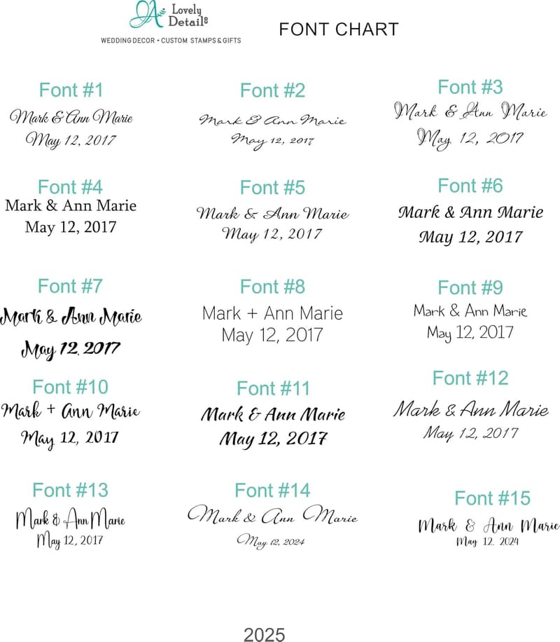 2nd Anniversary Personalized Cotton Lyrics Print