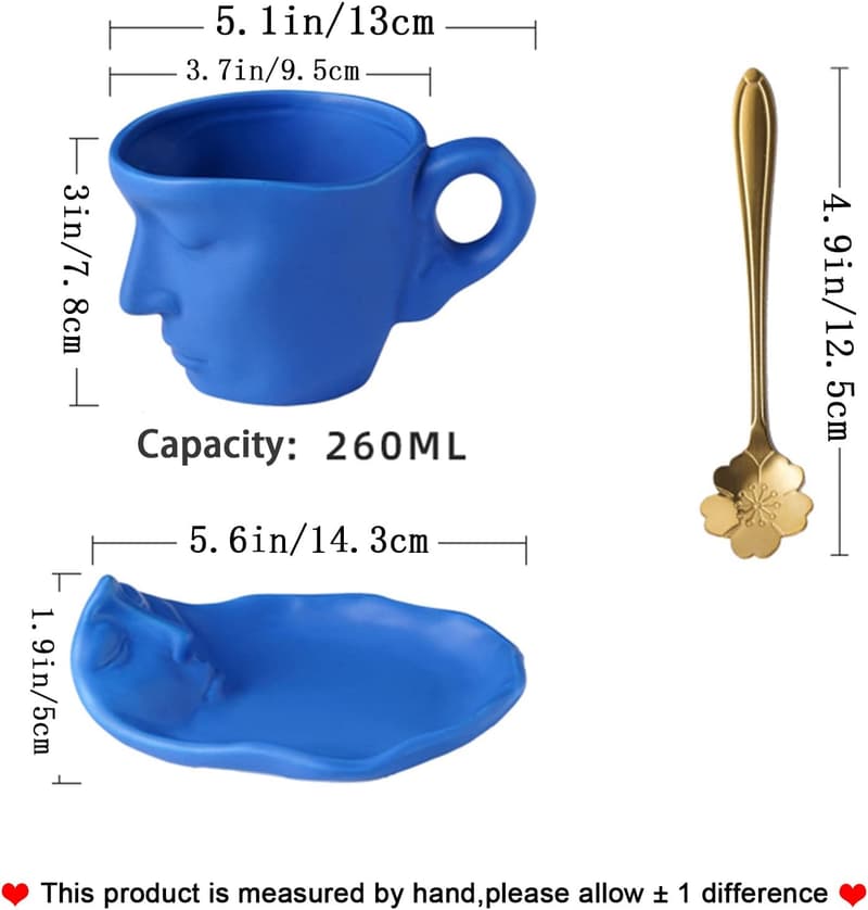 Valentine's Day Kissing Couple Ceramic Teacup & Saucer Set
