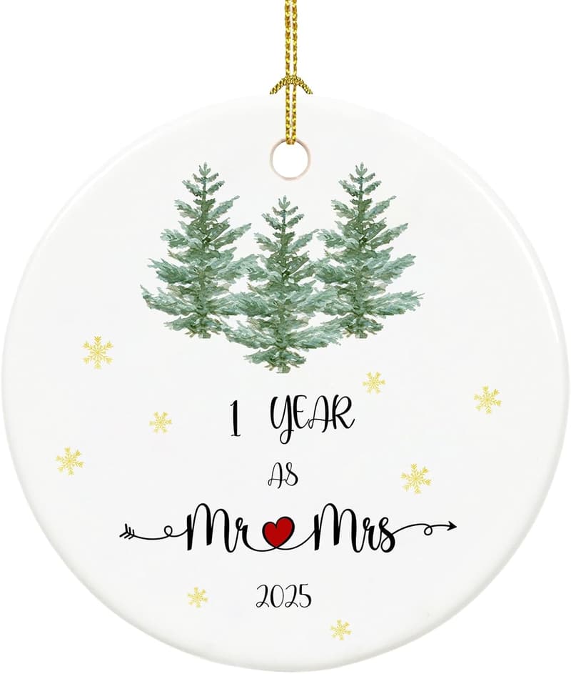1st Anniversary Ceramic Keepsake for Couples - 2025