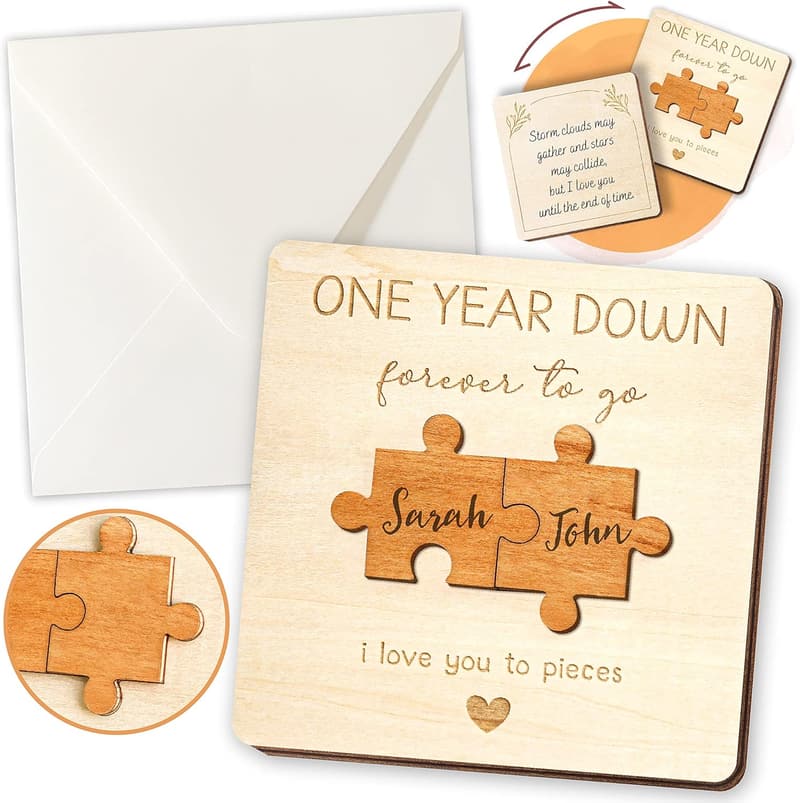 Happy 1st Anniversary Card for Couples - Paper Gift