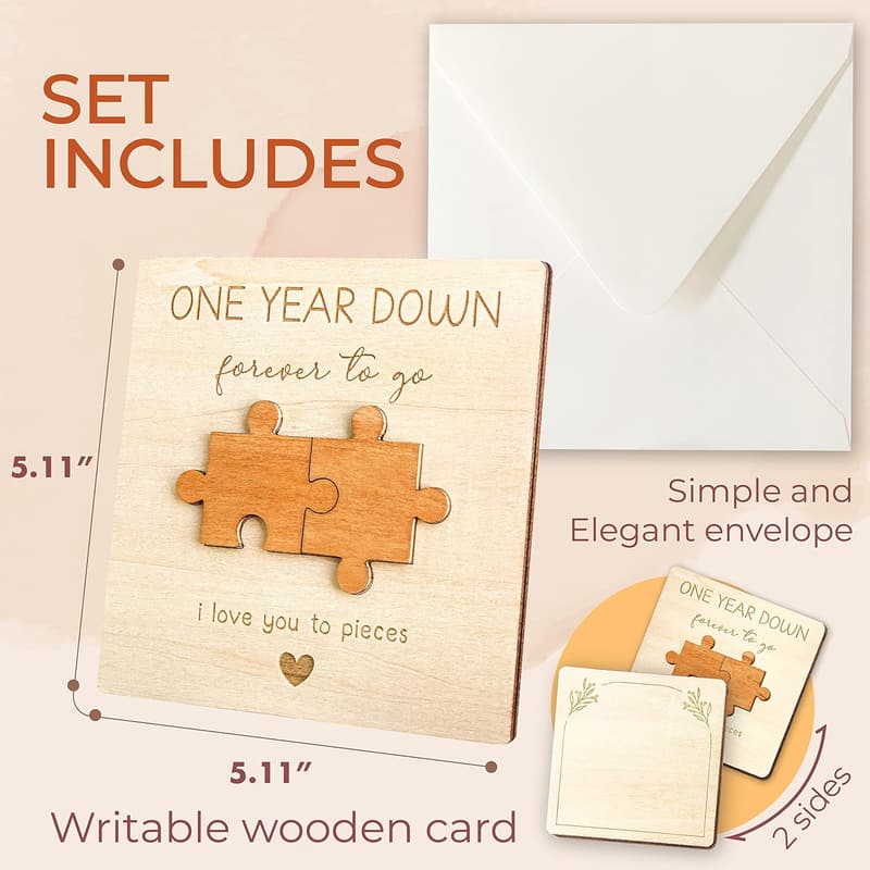 Happy 1st Anniversary Card for Couples - Paper Gift