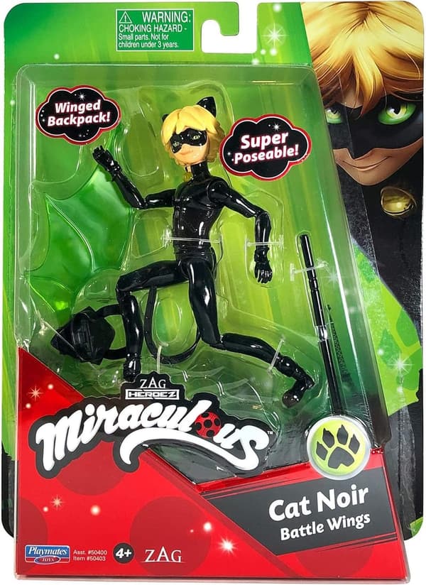 Cat Noir Doll with Accessories - 12cm Miraculous Figurine