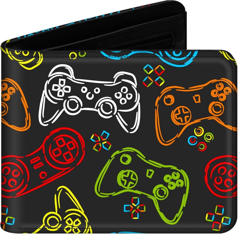 Boys' Bi-Fold Leather Wallet with Zipper Coin Pocket