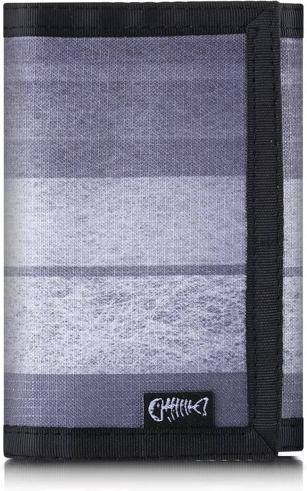 Slim RFID Nylon Trifold Wallet for Men & Teens - Sea Gray