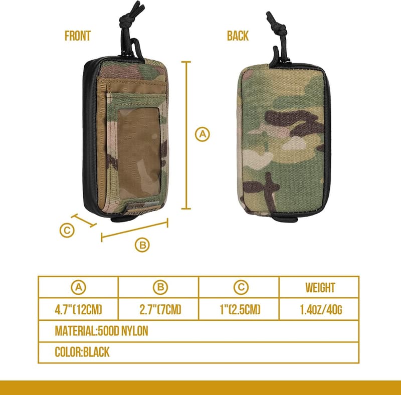 Men's Minimalist Tactical Zipper Wallet & Coin Purse