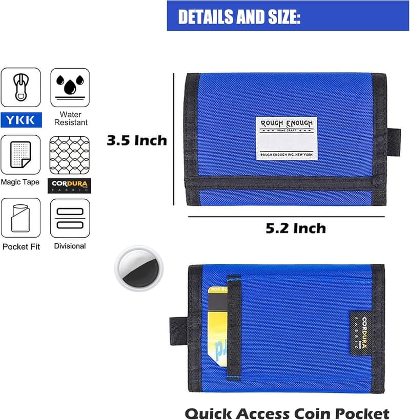 Preppy Teen Blue Cordura Wallet with Lanyard for Kids
