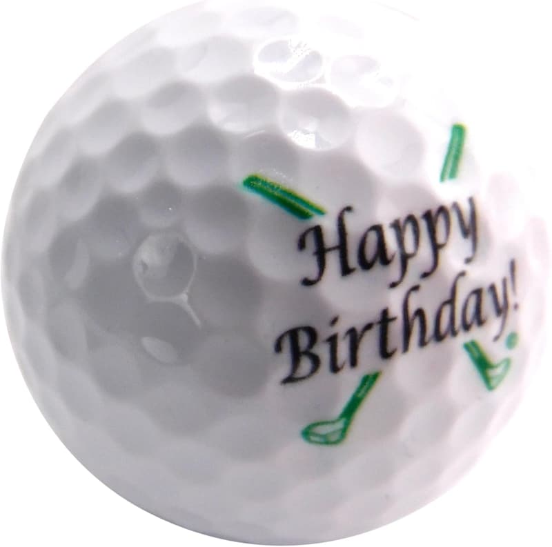 Happy Birthday Golf Ball Gift for Dad or Golf Enthusiast