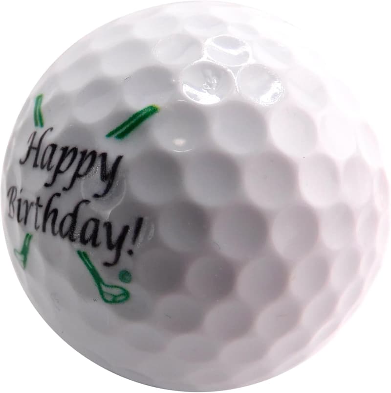 Happy Birthday Golf Ball Gift for Dad or Golf Enthusiast