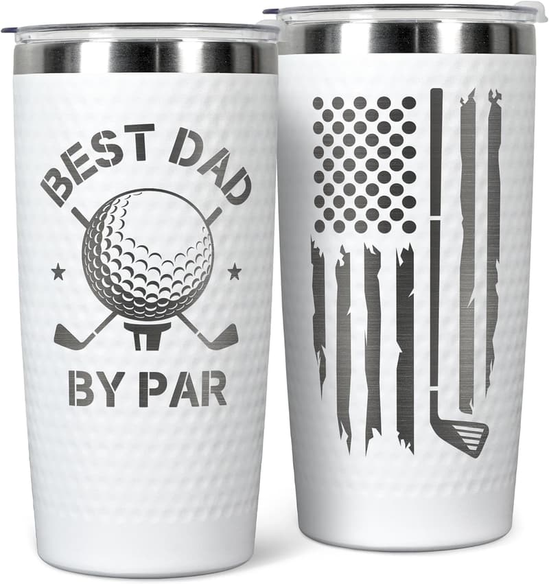 Father's Day Golf Gift - 20 Oz Stainless Steel Tumbler