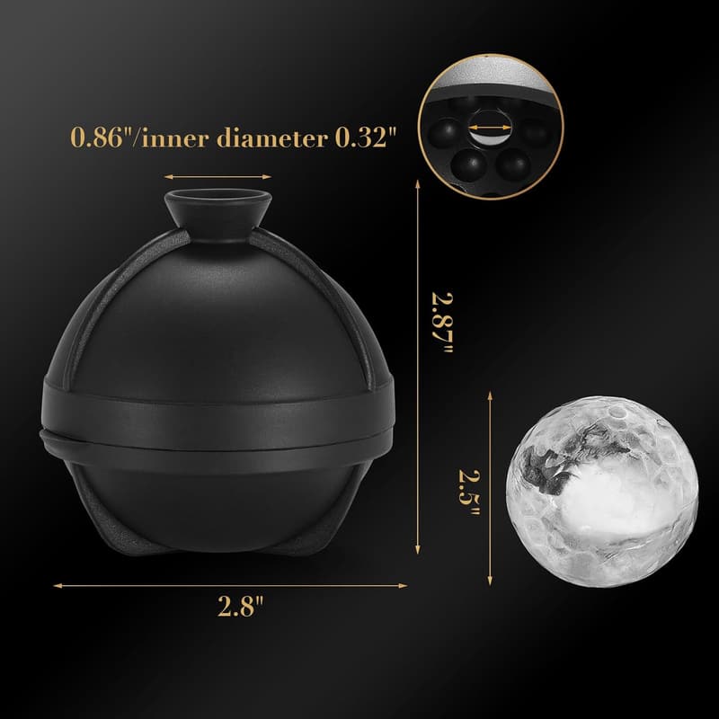 Funny Golf Ball Ice Maker Molds Set for Men - 2.5