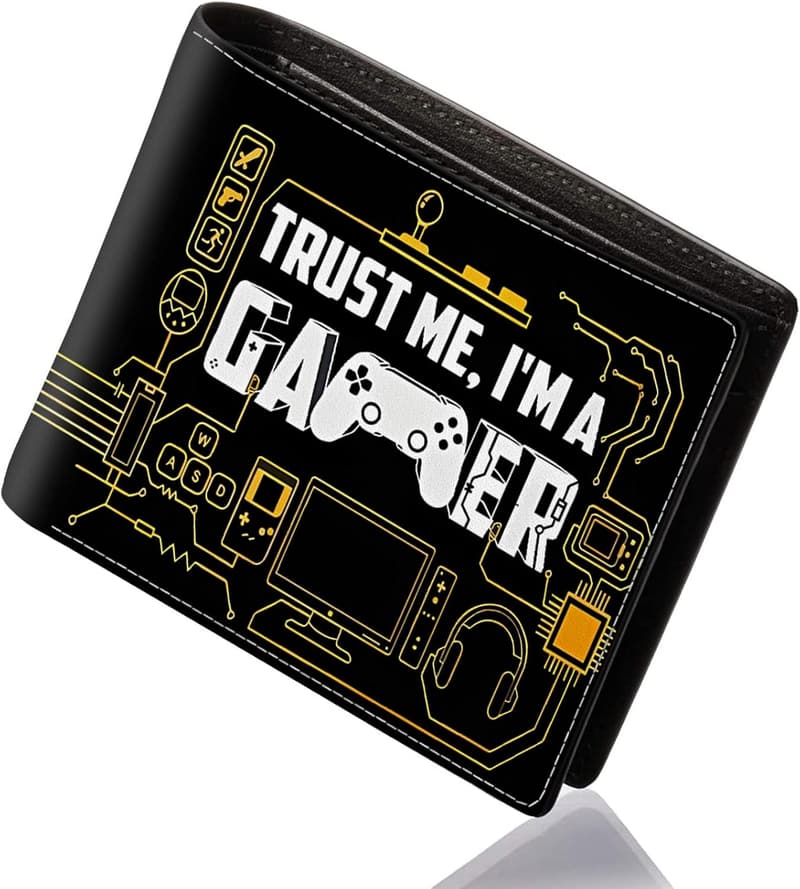 Cool Game Design RFID Blocking Bifold Wallet for Teen Boys
