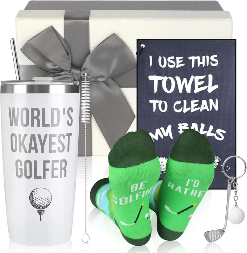 Funny Golf Towel & 20 oz Tumbler - Gifts for Him