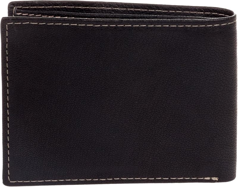 Men's Black Leather Slimfold Wallet by Timberland