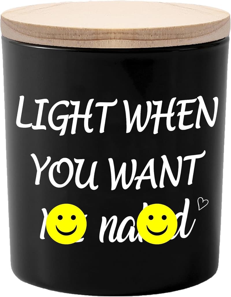 Funny Sandalwood Scented Soy Candle for Men - Unique Gift