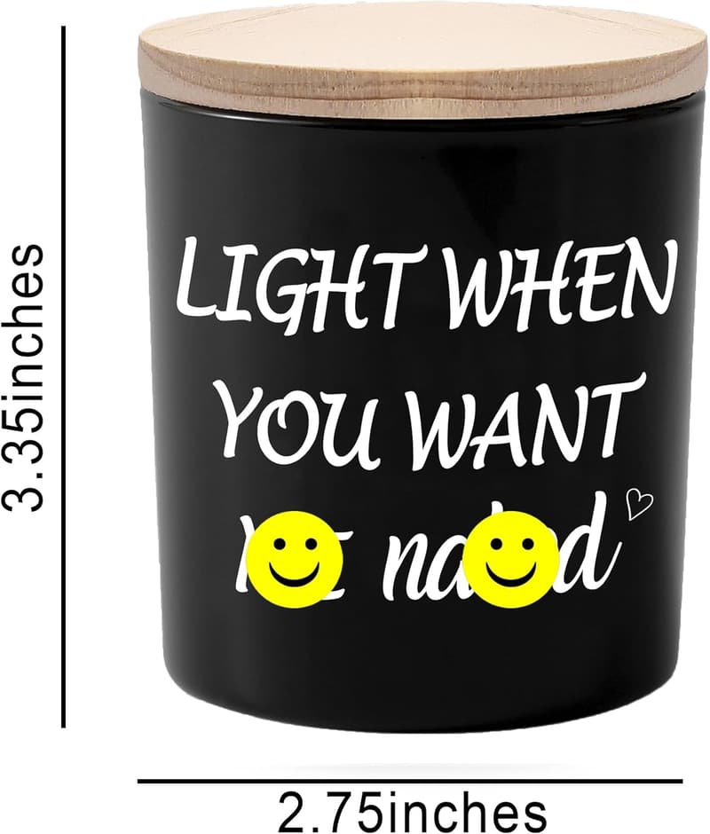 Funny Sandalwood Scented Soy Candle for Men - Unique Gift