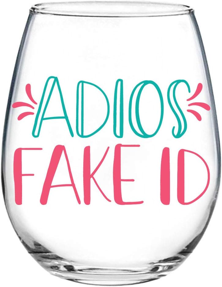 Funny Stemless Wine Glass - 21st Birthday Gift for Women