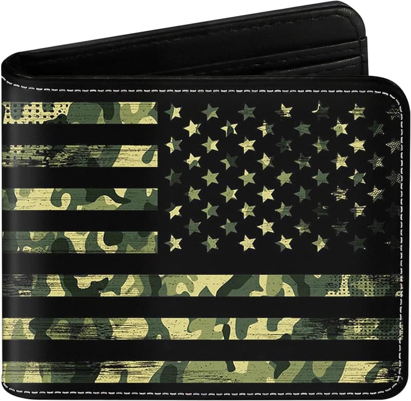 Cool RFID Blocking Leather Wallet for Teen Boys - Black Zipper Design