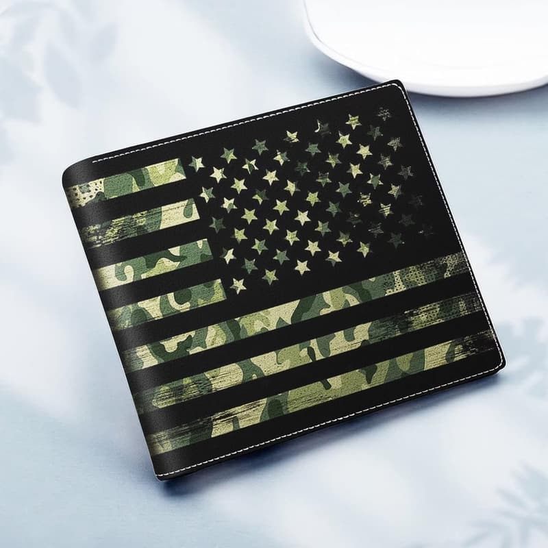Cool RFID Blocking Leather Wallet for Teen Boys - Black Zipper Design