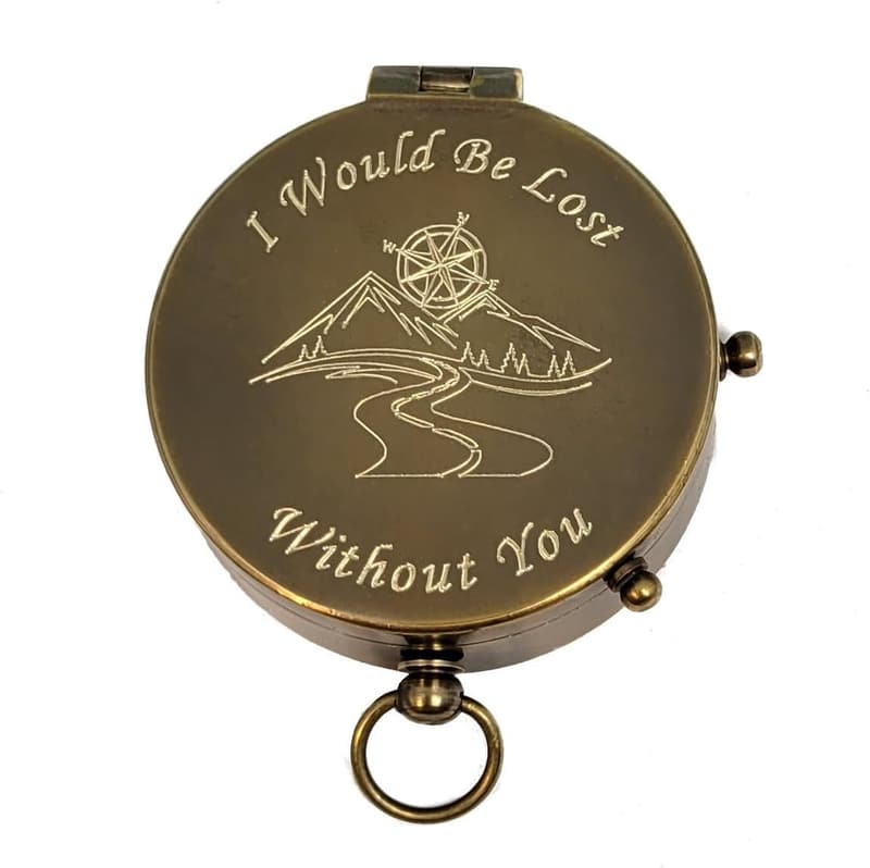 Personalized Engraved Compass for Him - Anniversary Gift