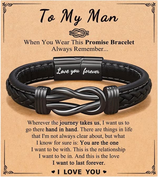 Boys' Leather Bracelet - Perfect Gift for Father's Day
