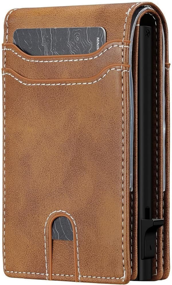 Minimalist RFID Card Wallet for Men with ID Window