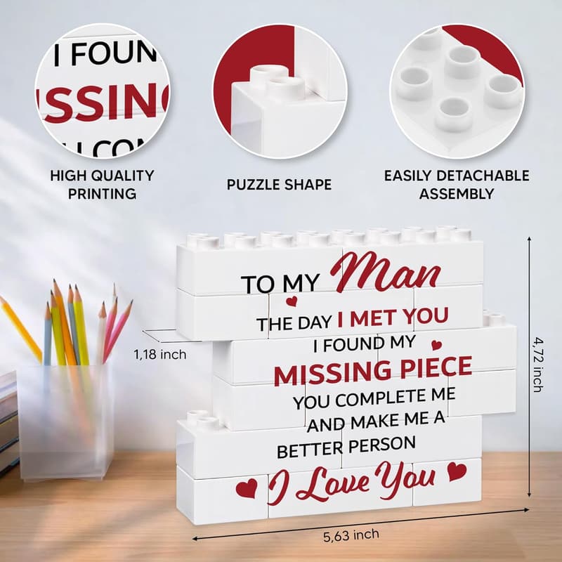 Valentine's Day Decorative Signs for Him - Gift for Boyfriend or Husband