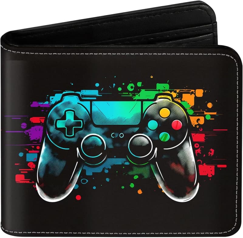 Gaming Lover Leather Wallet for Boys with RFID Blocking and Coin Pocket