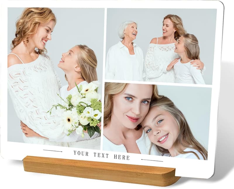 Personalized Metal Picture Frame with Easel for Weddings