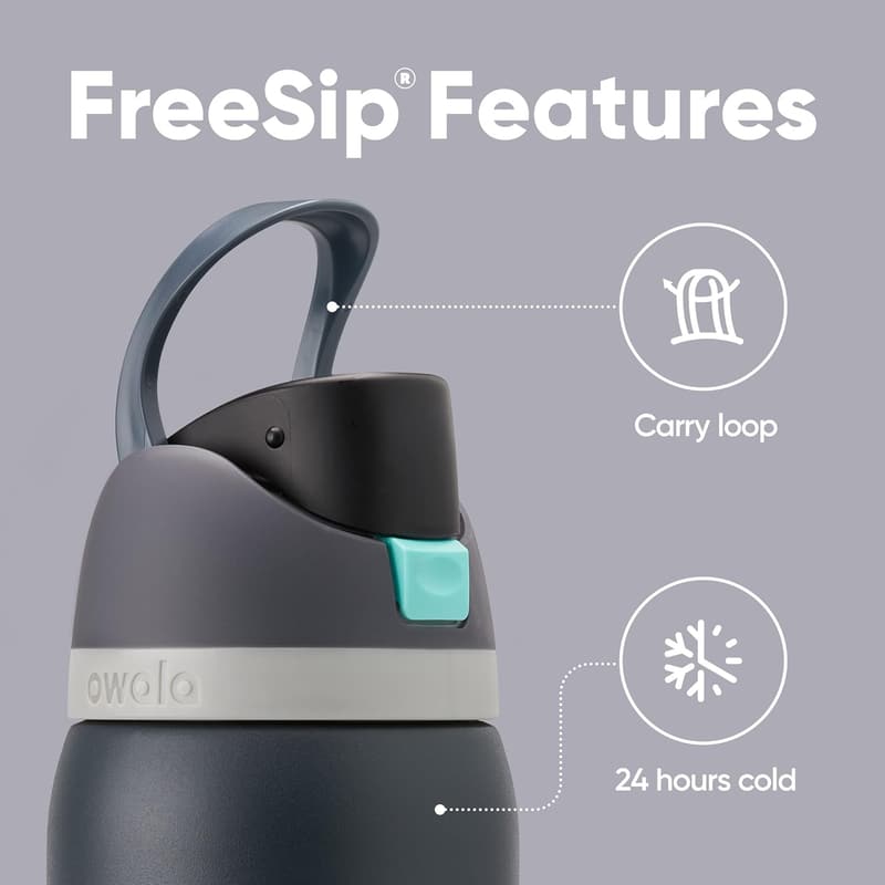 Owala FreeSip 24 oz Insulated Water Bottle - Foggy Tide