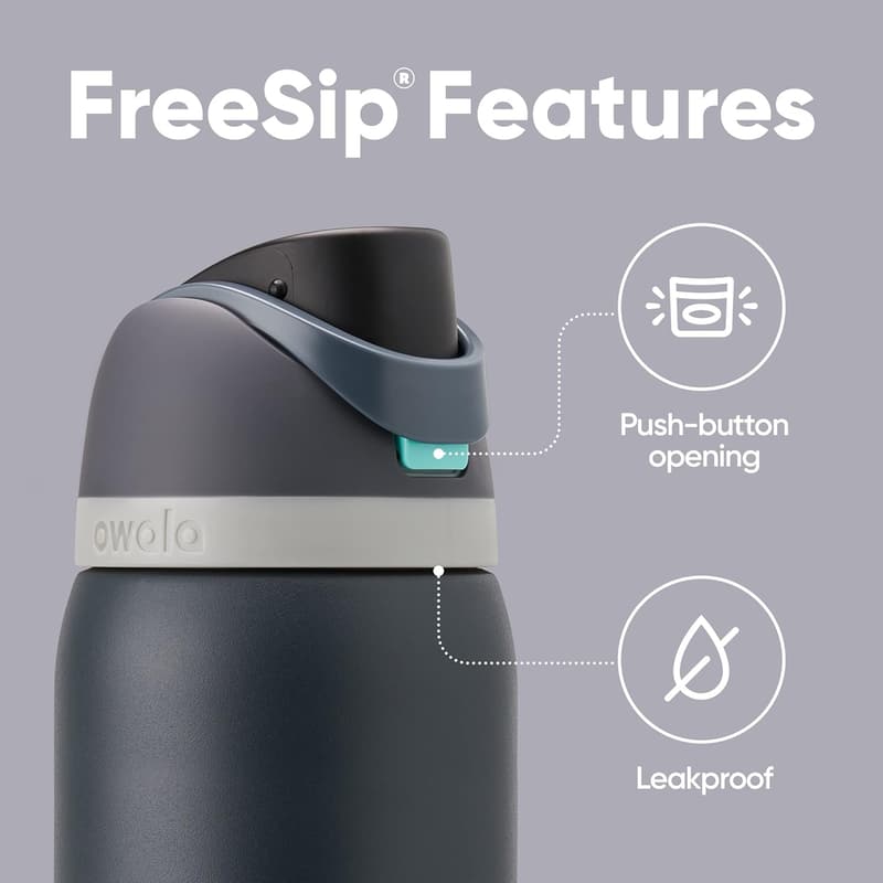 Owala FreeSip 24 oz Insulated Water Bottle - Foggy Tide