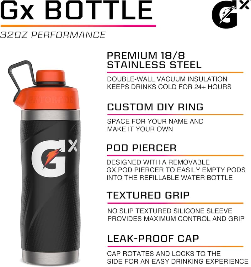 Gatorade Gx 32oz Stainless Steel Bottle
