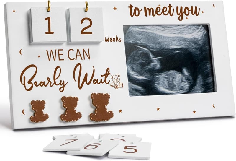 Pregnancy Countdown Sonogram Frame for Expecting Moms