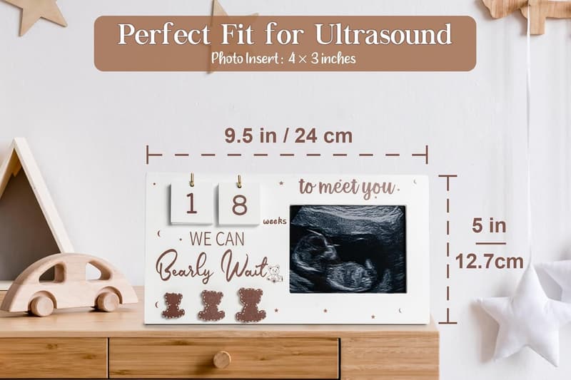 Pregnancy Countdown Sonogram Frame for Expecting Moms