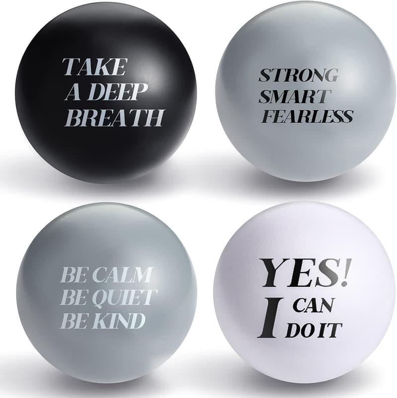 Motivational Stress Balls - 20-Piece Bulk Foam Set for Adults & Kids