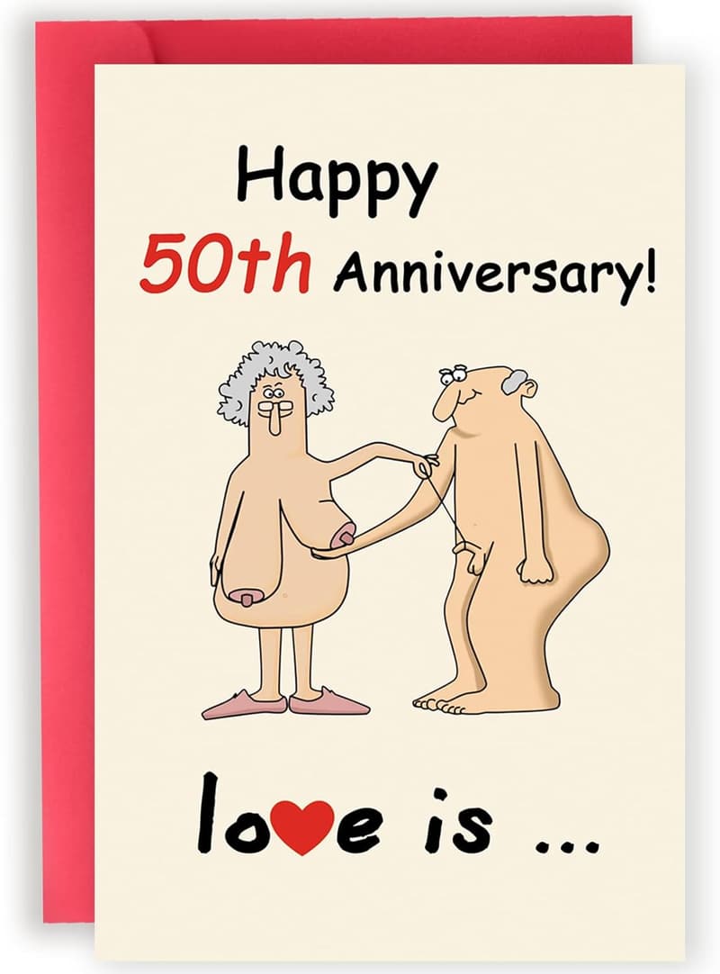 50th Anniversary Funny Card for Couples