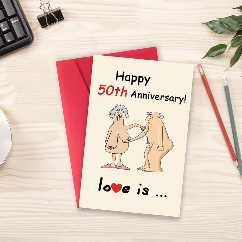 50th Anniversary Funny Card for Couples
